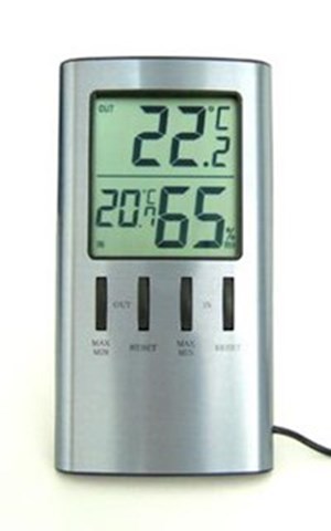 Digital termometer med hygrometer-fugtmåler